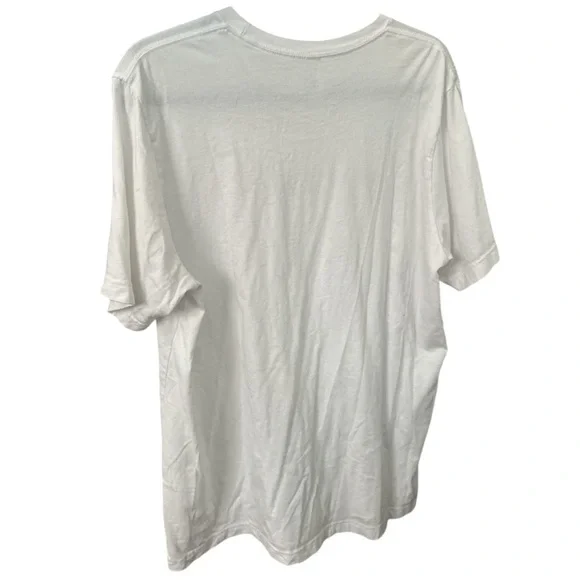 Poshmark Logo Branded Poshswag White Short Sleeve Tee with Crew Neck - Picture 2 of 4